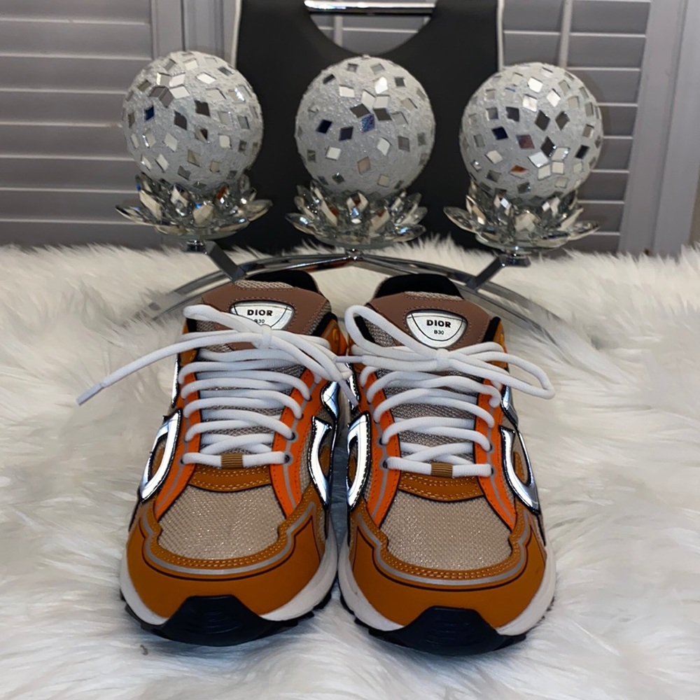 CD B-30 orange, tan brown and white sneakers